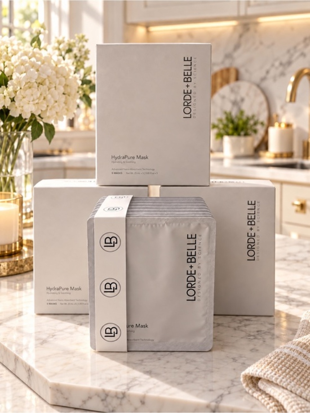 LORDE + BELLE HydraPure Mask 20 Piece Freeze Dried Hydration Bundle NIB